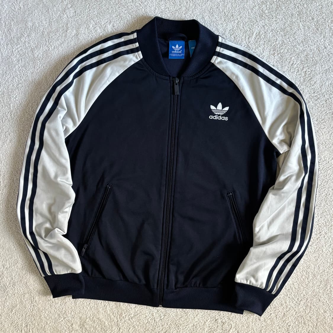 아디다스 희귀 네이비 남흰 레오파드 포인트 져지 상품이미지1