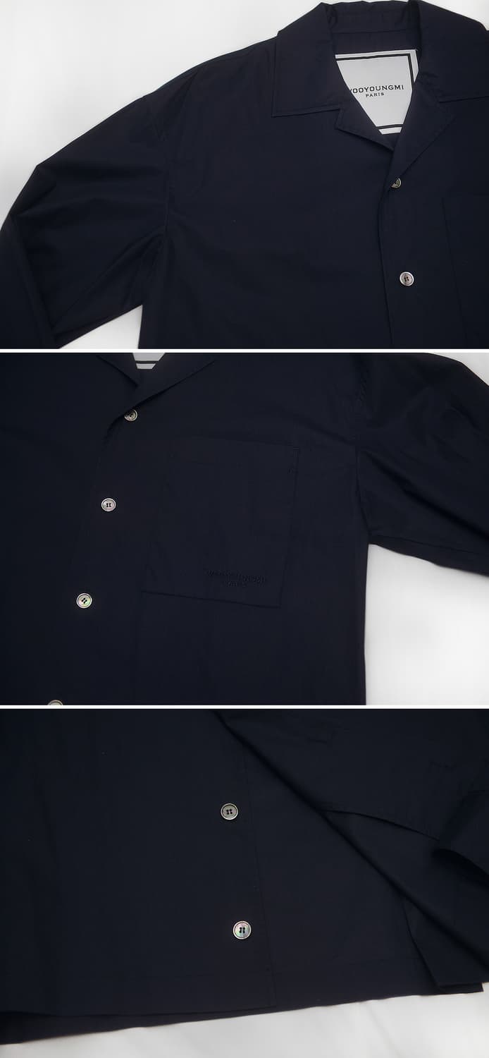 우영미 네이비 오픈카라 롱슬리브 긴팔 셔츠 (46 / 100+) 상품이미지6