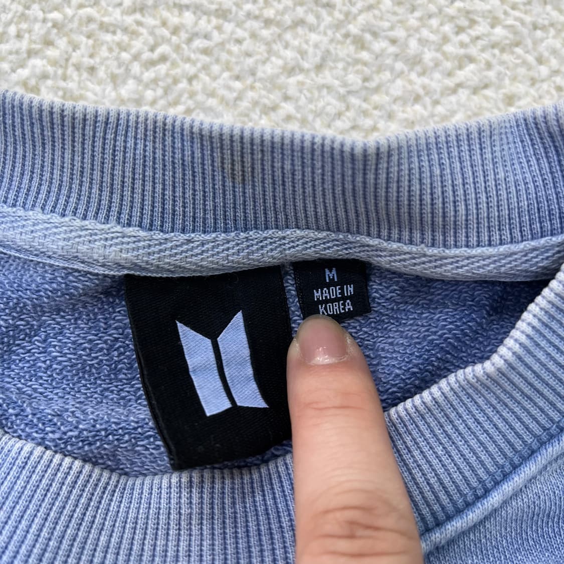 M BTS 빅히트 피그먼트 맨투맨 0324M 상품이미지2