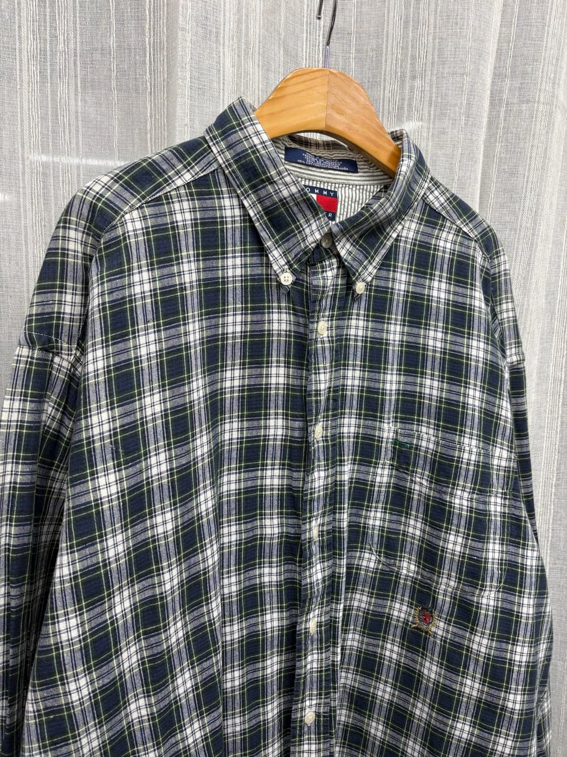 00s 타미힐피거 빈티지 체크 플란넬 셔츠 Size: XL 상품이미지2