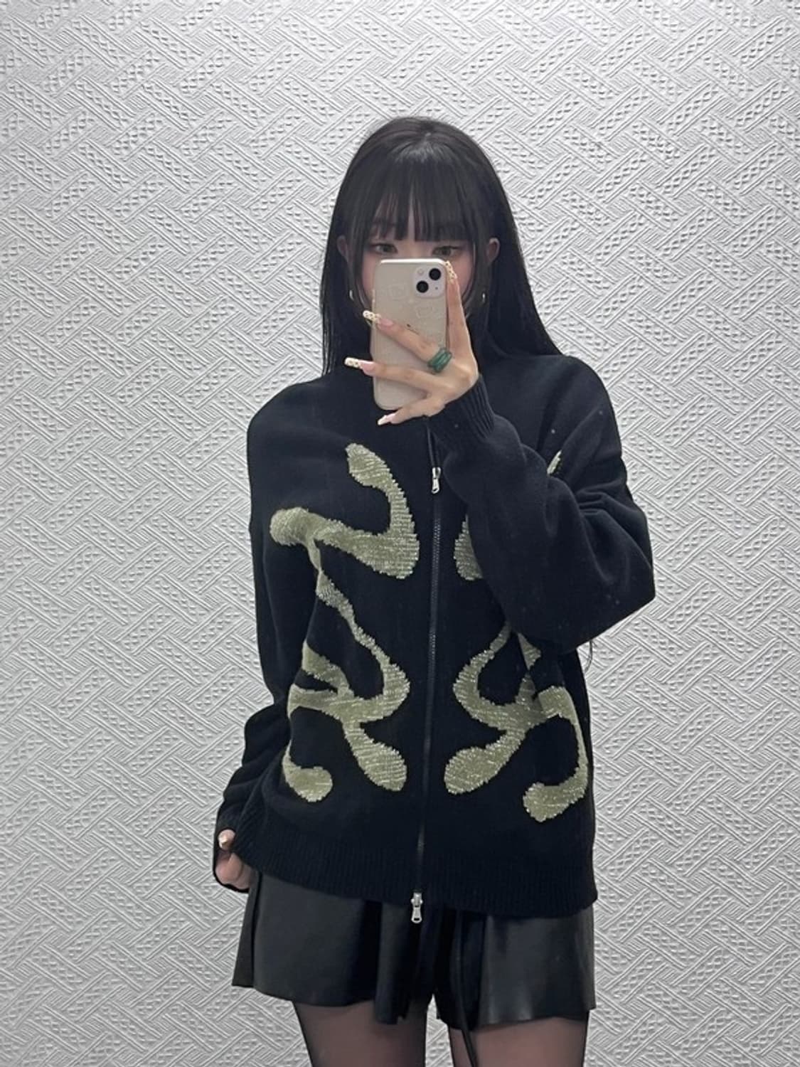 엑스톤즈 스트릿 셀즈 오버핏 투웨이 니트 집업 가디건 M C09783V 상품이미지2