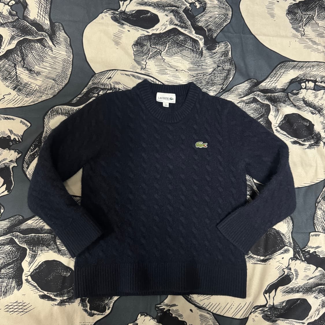라코스테 울 캐시미어 니트 여성 44사이즈 (수축이슈) 상품이미지1