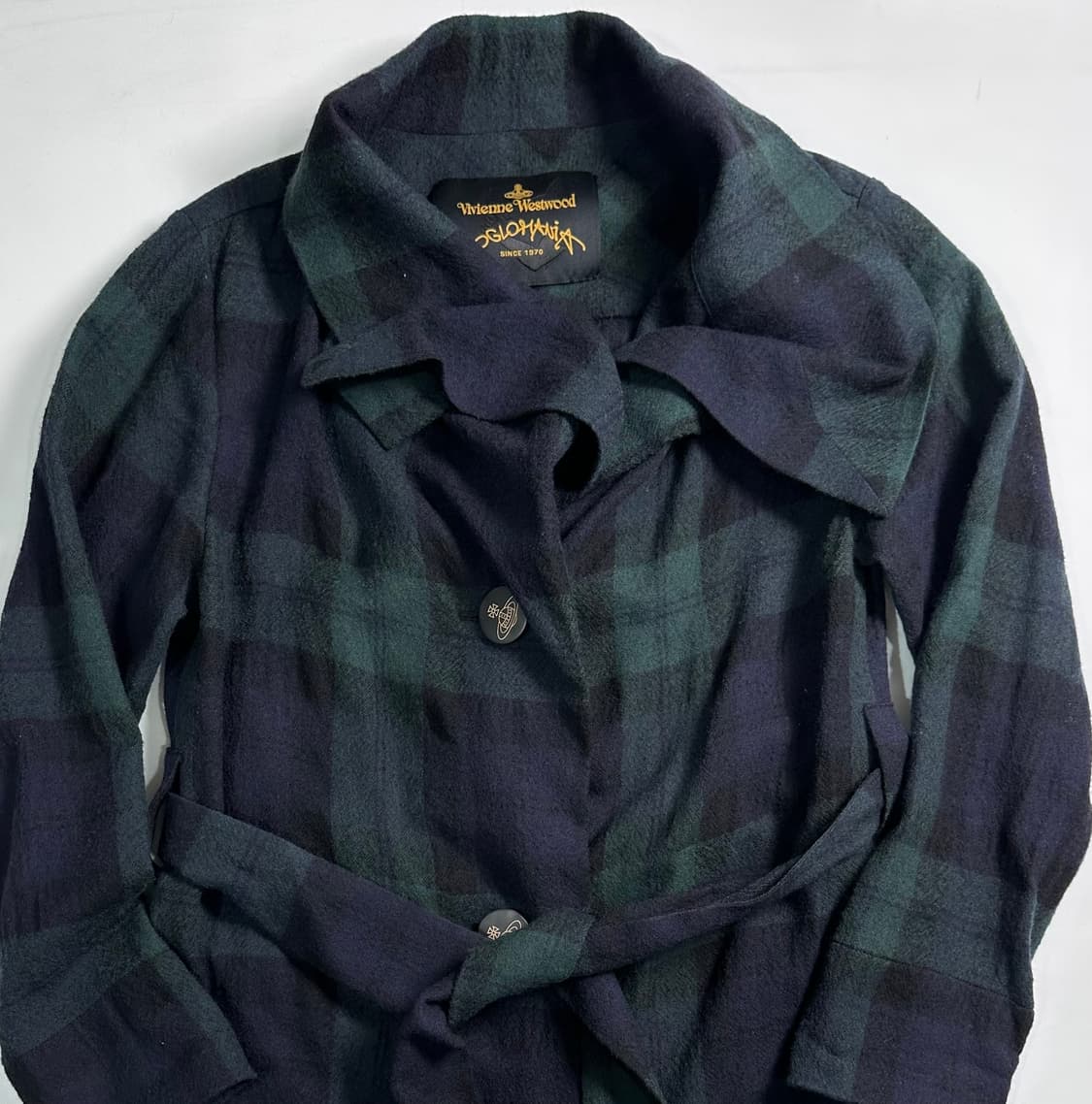 비비안웨스트우드 블랙와치 드레이프 울 코트 상품이미지2