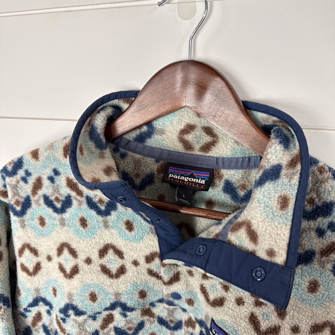 19FW 파타고니아 신칠라 스냅-T 패턴/네이비/브라운 상품이미지3