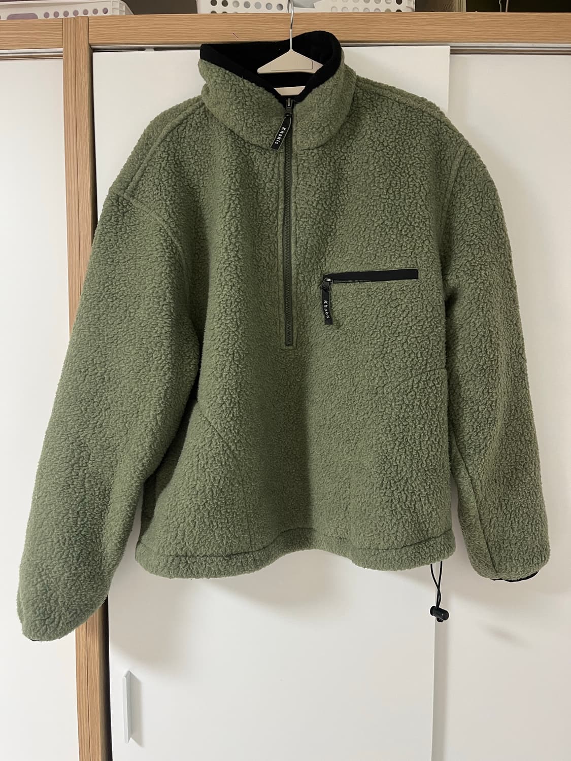 [카키스] 쉐르파 풀오버 하프집업 (그린컬러)_ S size 상품이미지3