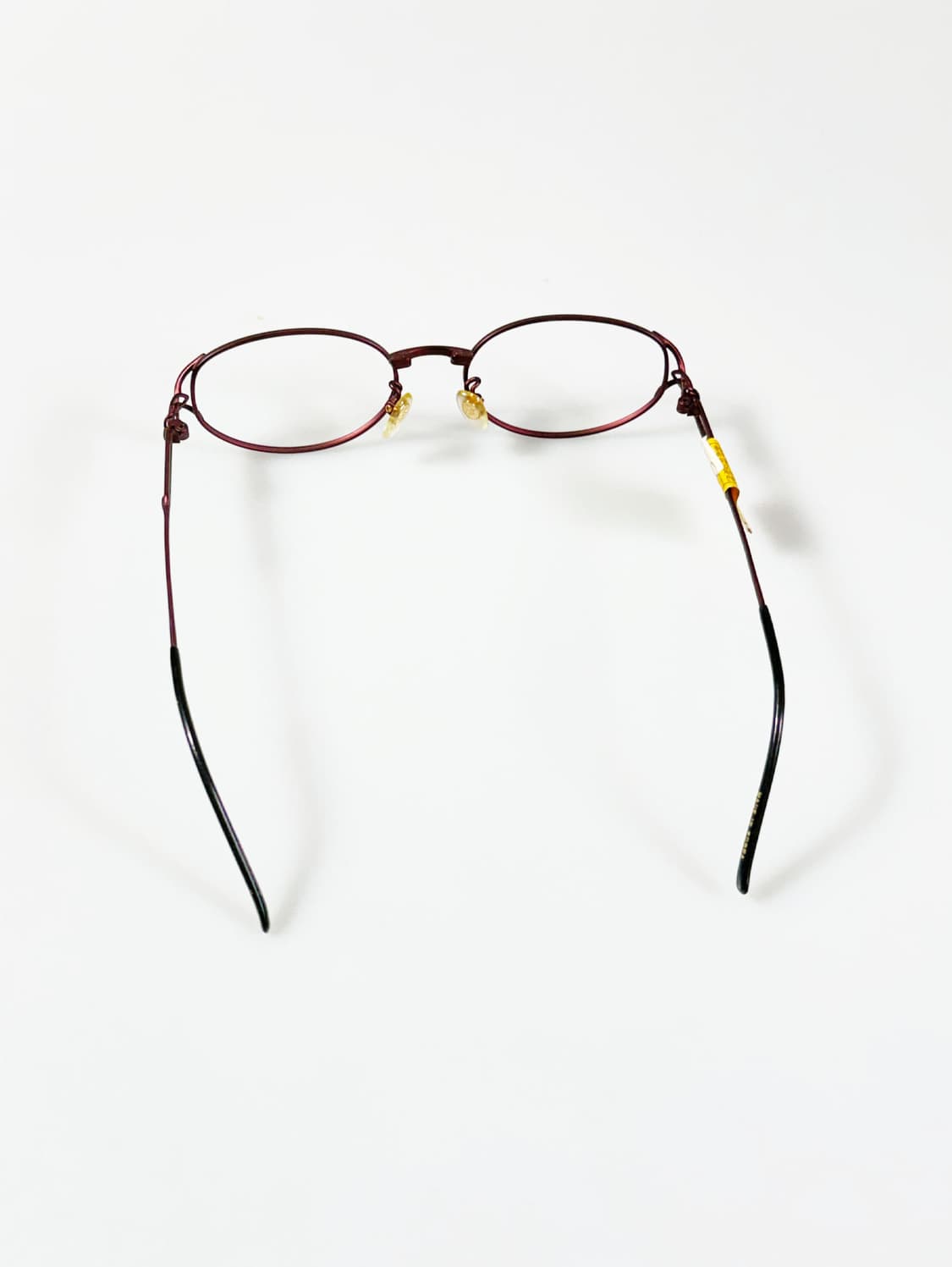 BRUNO PATINI 슬림 오벌 버건디 메탈 빈티지 안경 상품이미지5