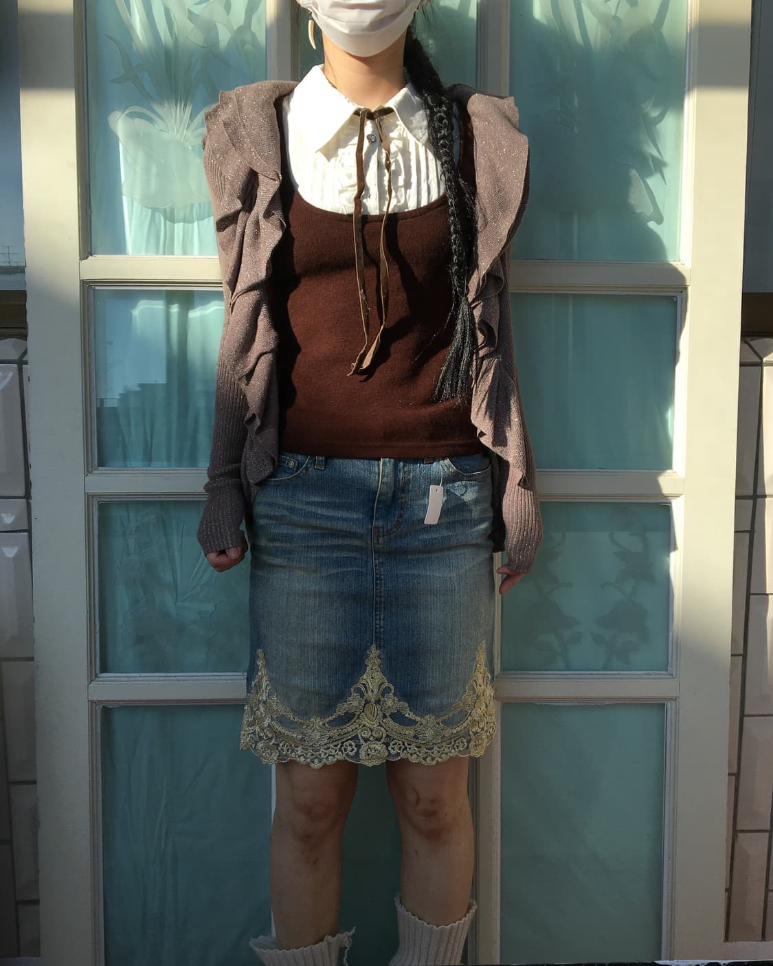 Glitter ruffle knit cardigan 상품이미지6