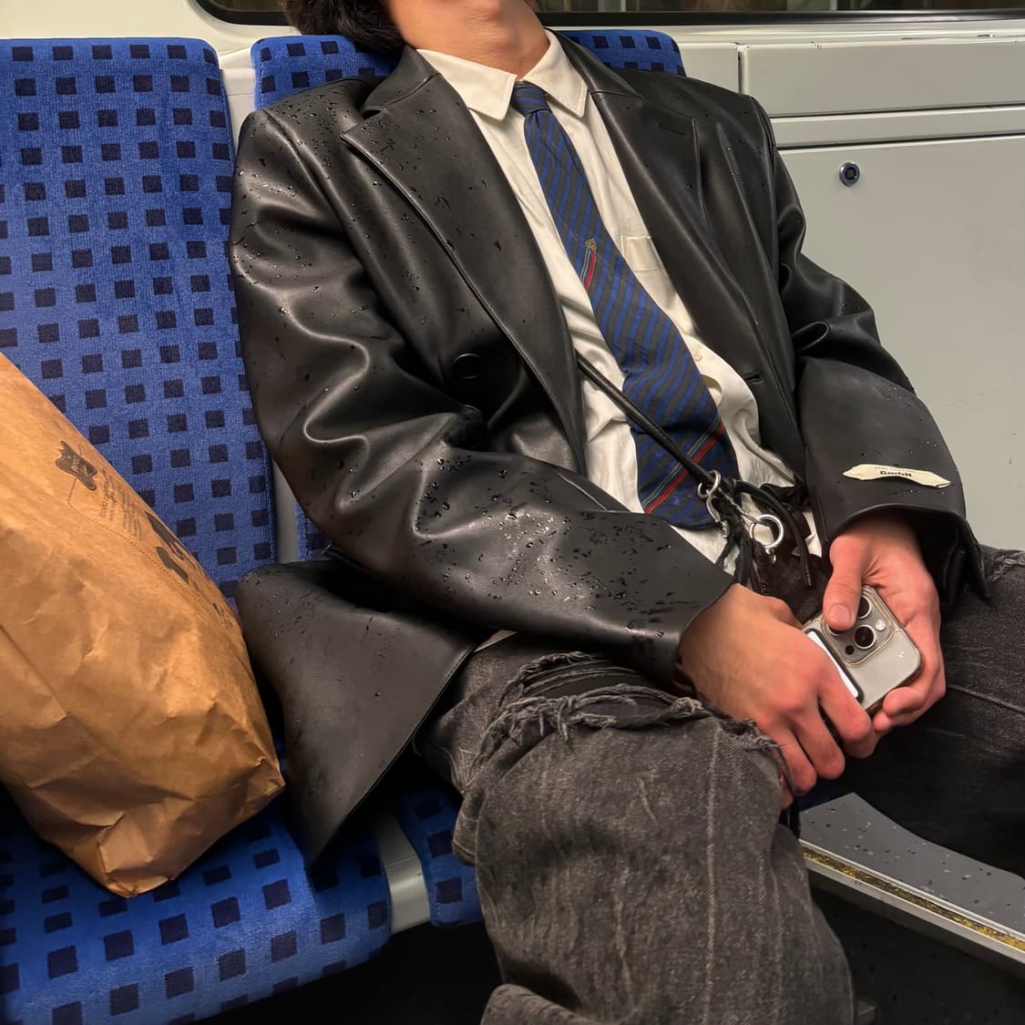 Gmbh 레더 소프트 레이어링 자켓 상품이미지3