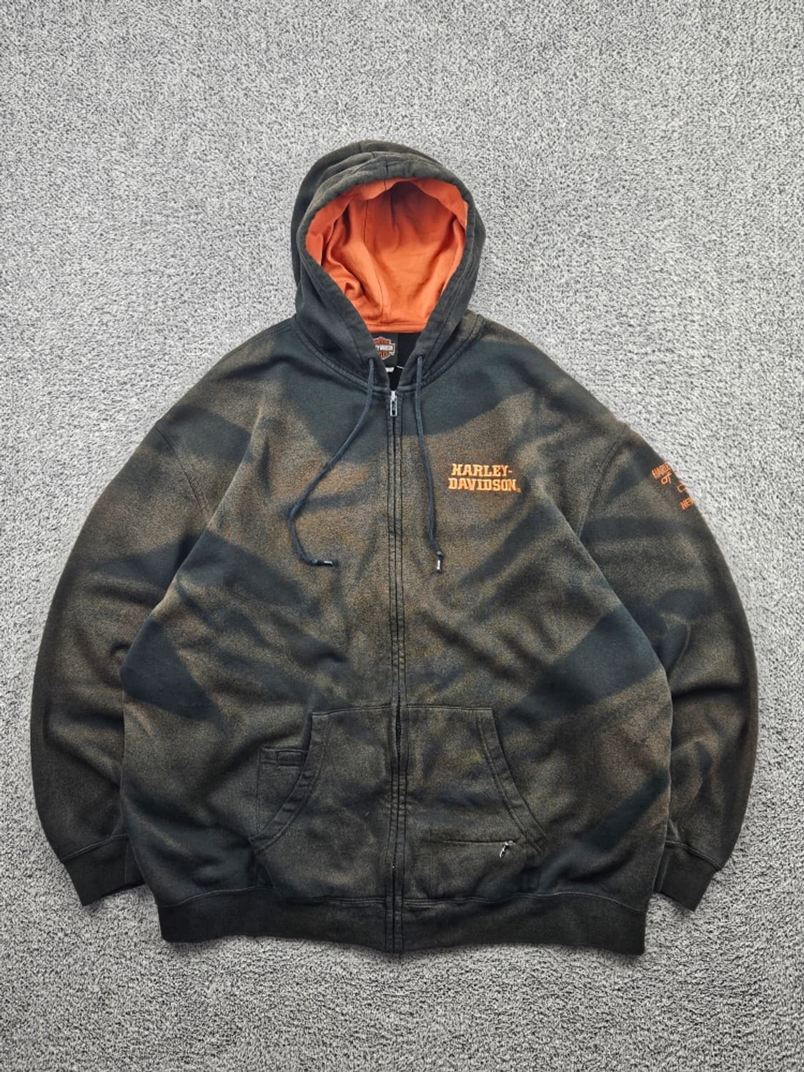 할리데이비슨 다잉워시드 커스텀 스웻 후드집업 (2XL추정) / 11456 상품이미지1