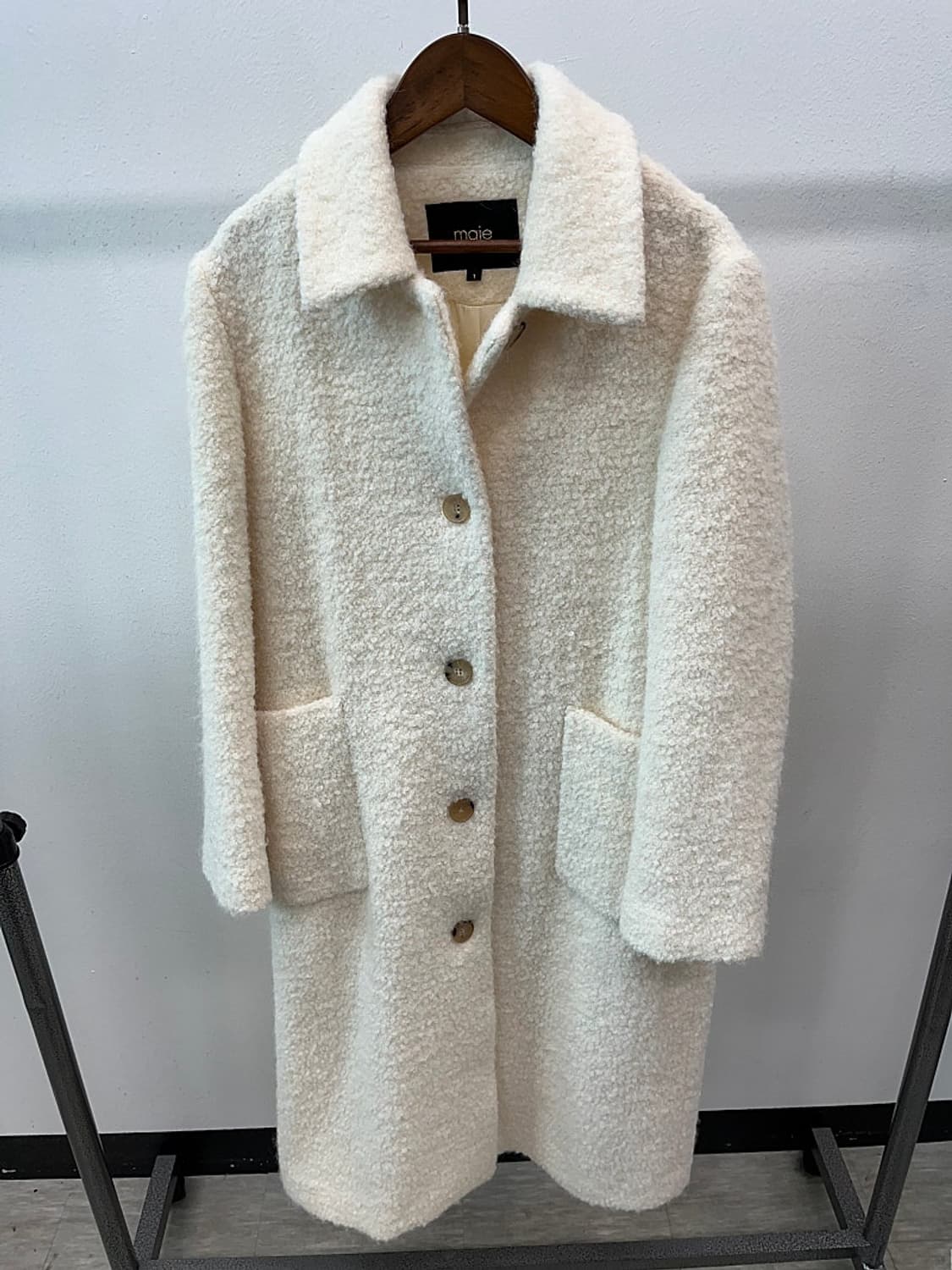 여)  마쥬 부클레 아이보리 코트 상품이미지3