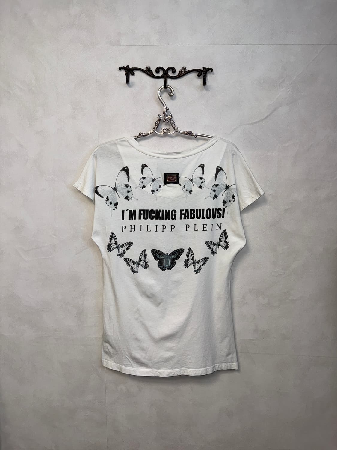 Philipp Plein white butterfly half t 상품이미지5