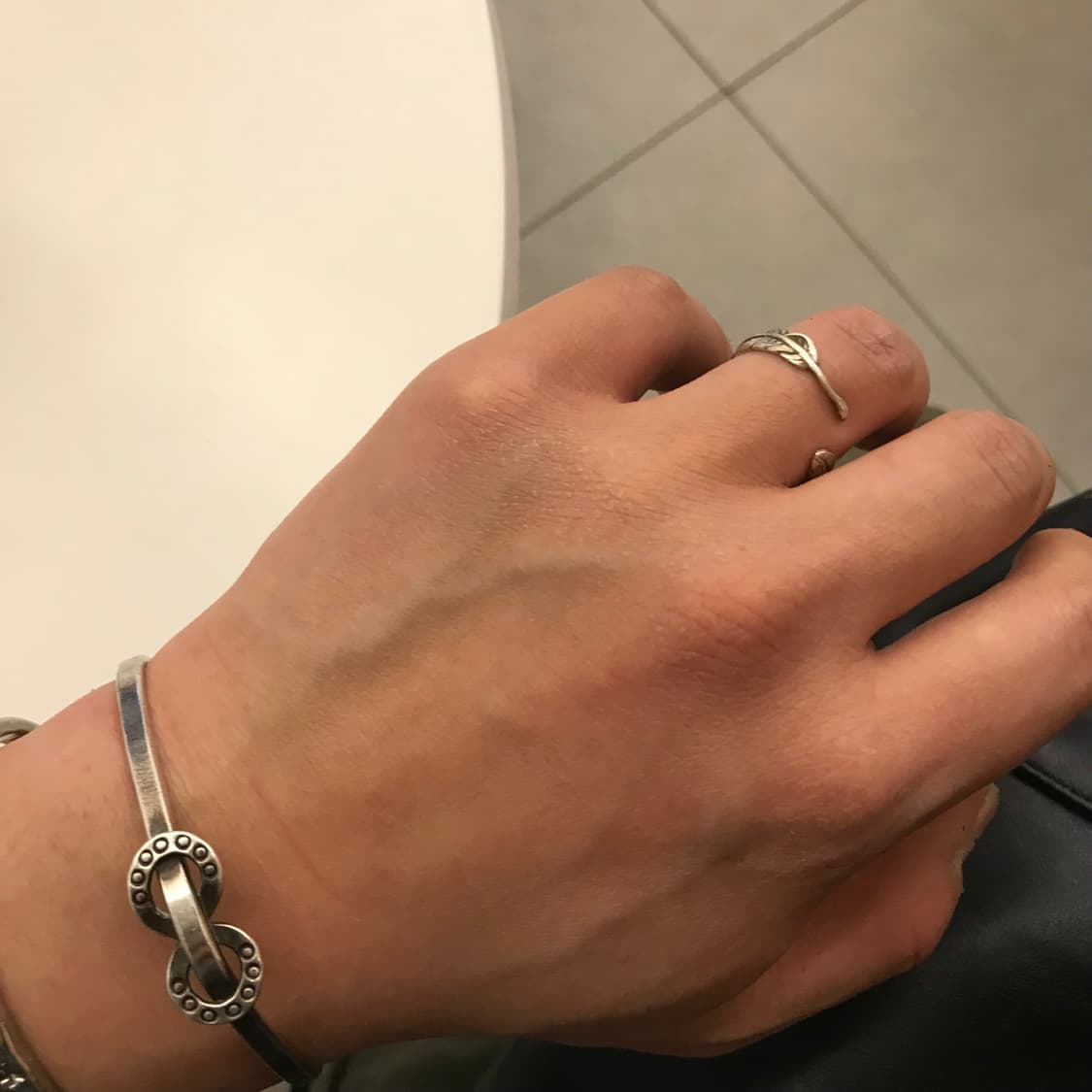 실버 925 깃털 페더링 오픈링 상품이미지4