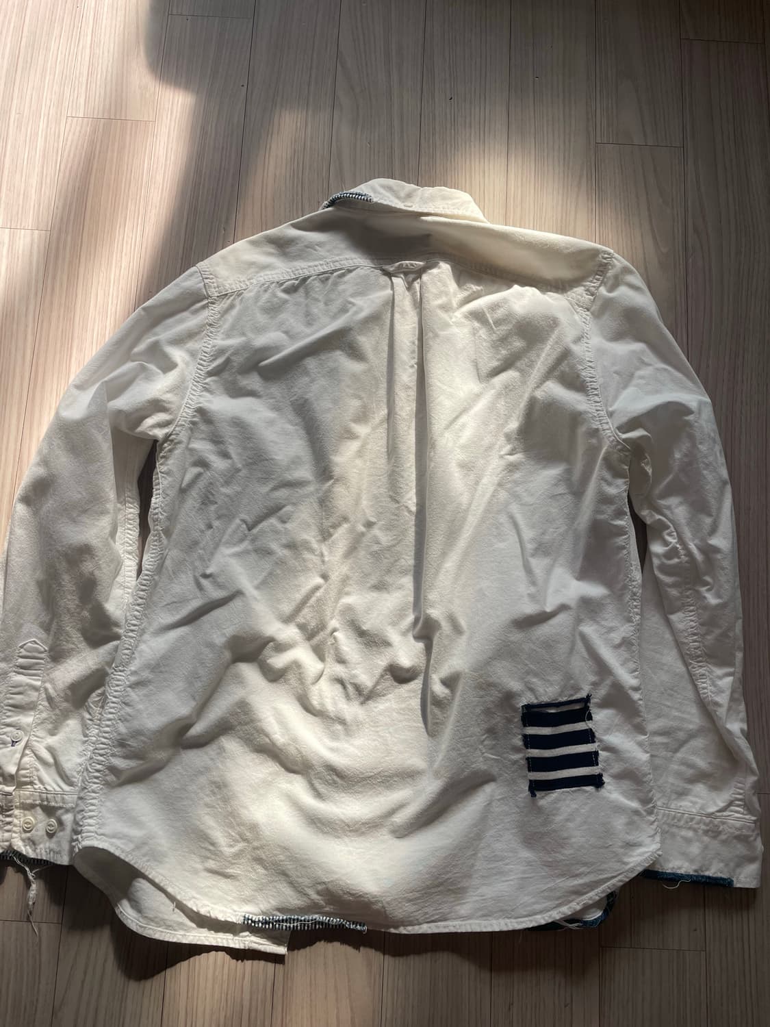 ASPESI 패치워크 화이트 셔츠 M 상품이미지6