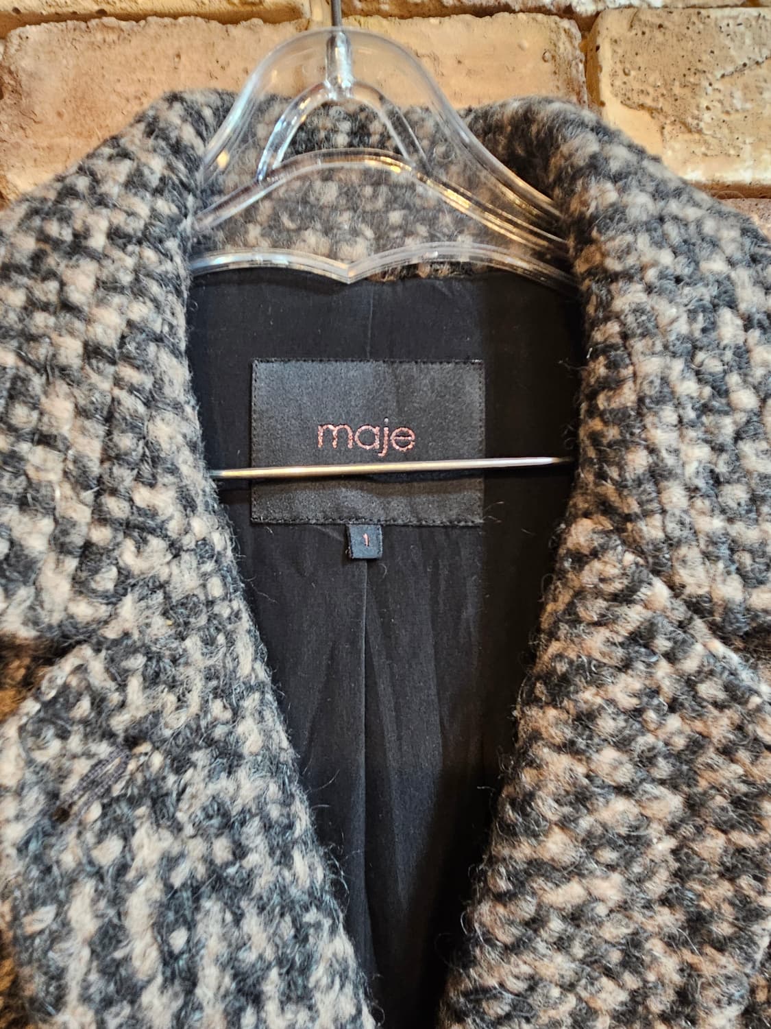 Maje 마쥬 헤링본 오버핏 코트 1 상품이미지3