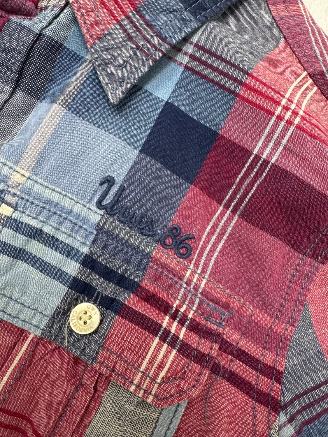 •Vintage  언더우드 슬림핏 체크반팔셔츠 상품이미지8