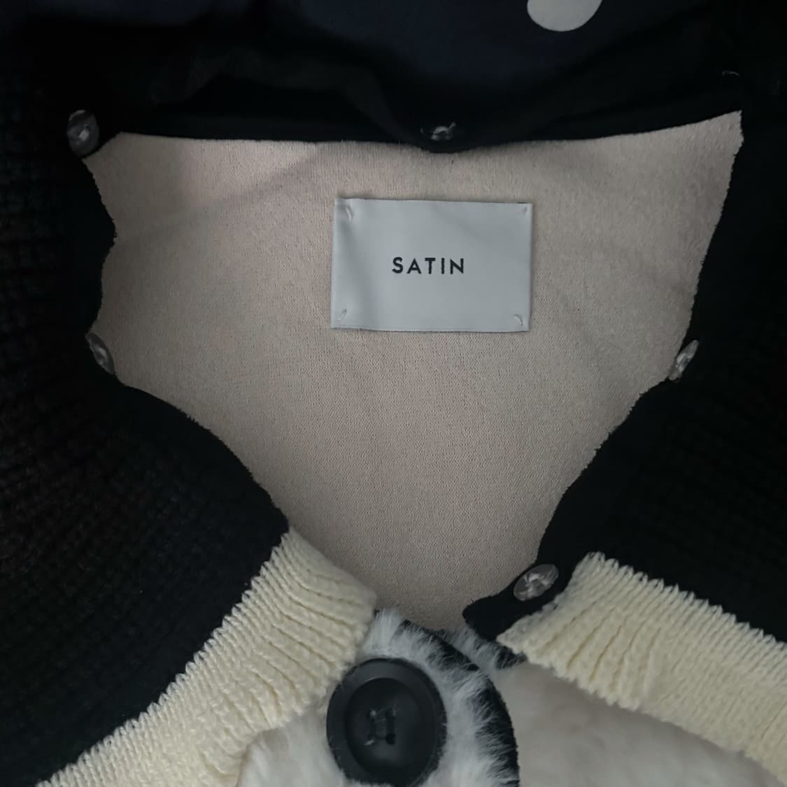 샤틴 니트카라 뽀글이 자켓 상품이미지3