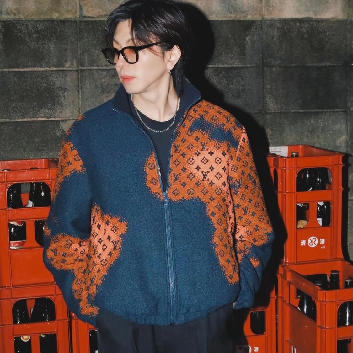 [S+급/50] 루이비통 모노그램 부클레 블루종 후리스 자켓 상품이미지7