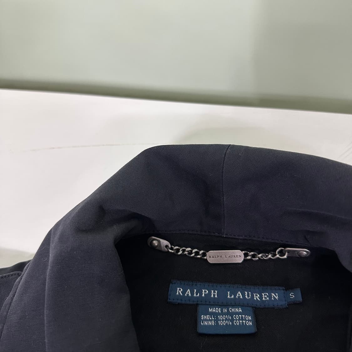 S 폴로 랄프로렌 블랙 면 하프코트 상품이미지5