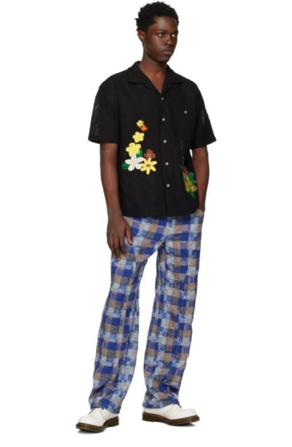 앤더슨벨 블랙 플로럴 셔츠 상품이미지3