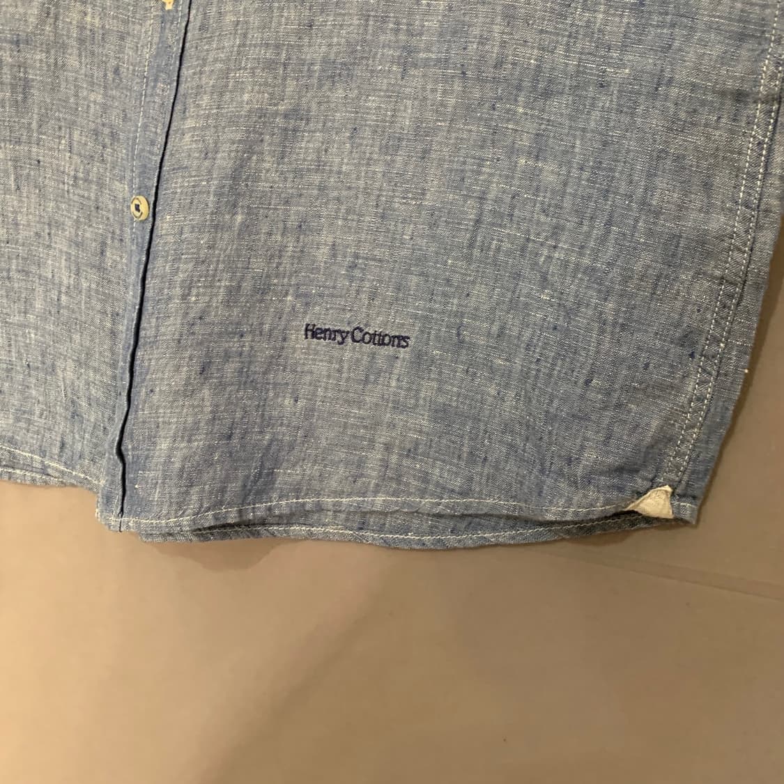 L 헨리코튼 이탈리안 슬림핏 린넨 반팔 셔츠 남방 상품이미지4