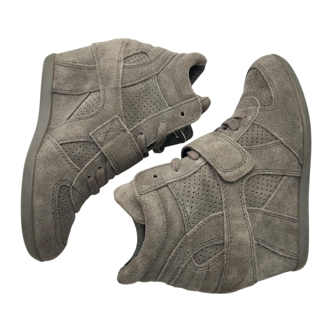 230 W 애쉬 보위 웨지힐 스니커즈 스웨이드 그레이 (EU36) 상품이미지3