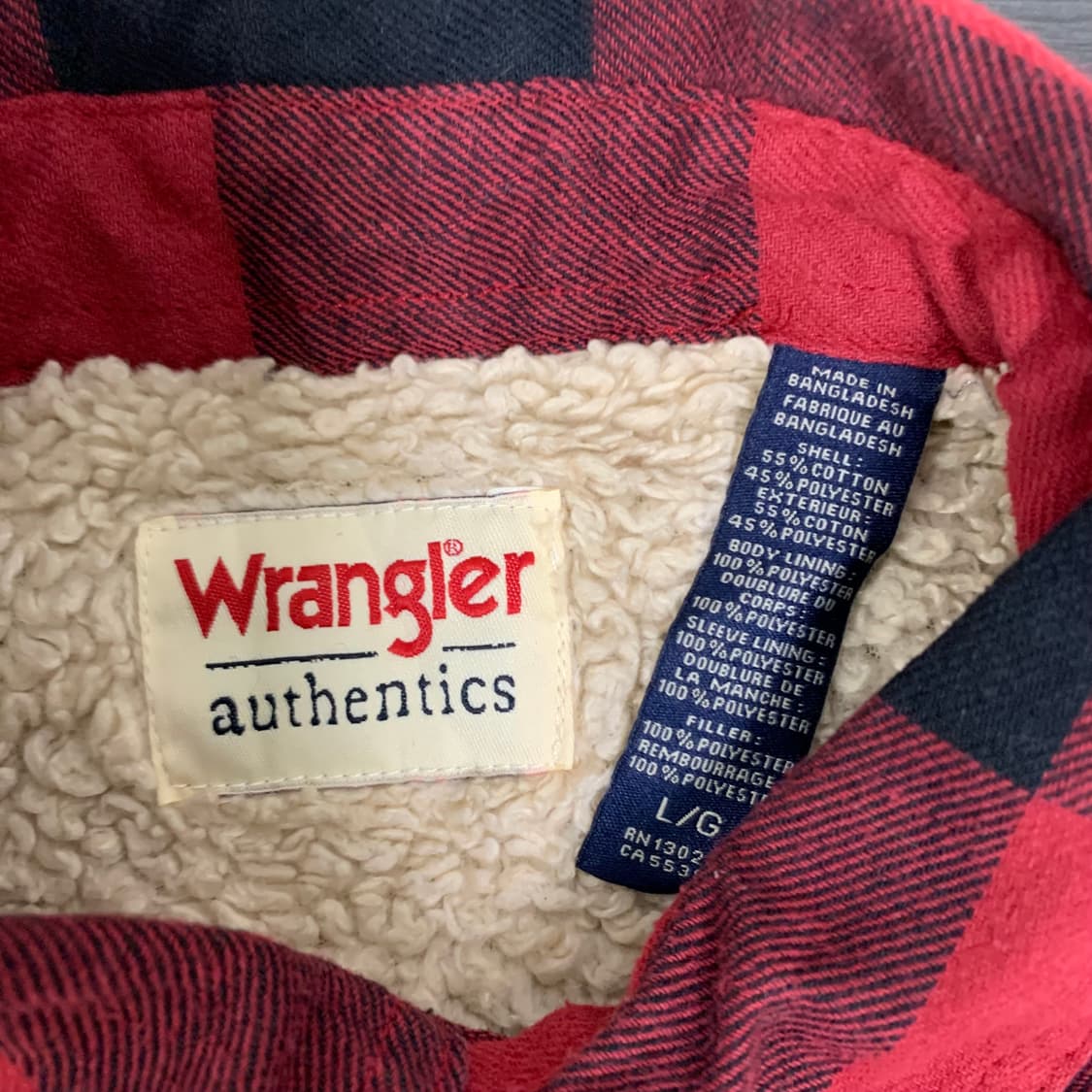WRANGLER 랭글러 양털 체크셔츠 상품이미지2