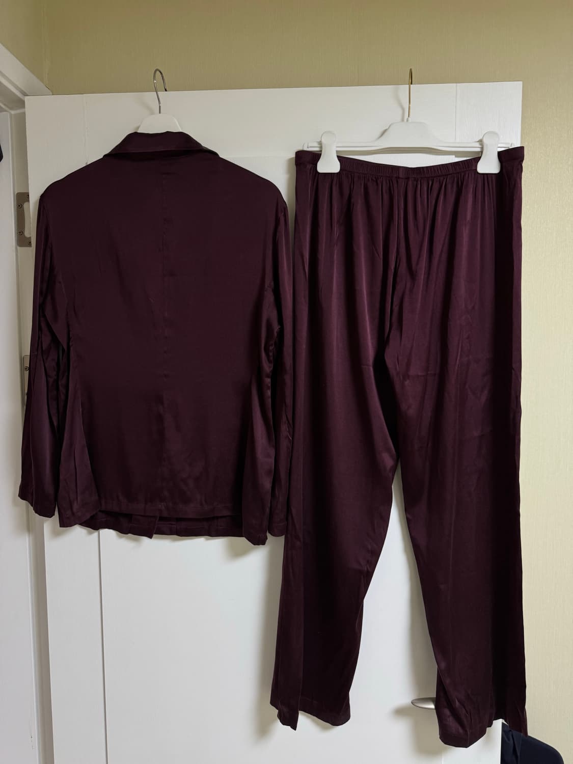 [LA PERLA] 라펠라 버건디 상하의 파자마 잠옷 세트 상품이미지5