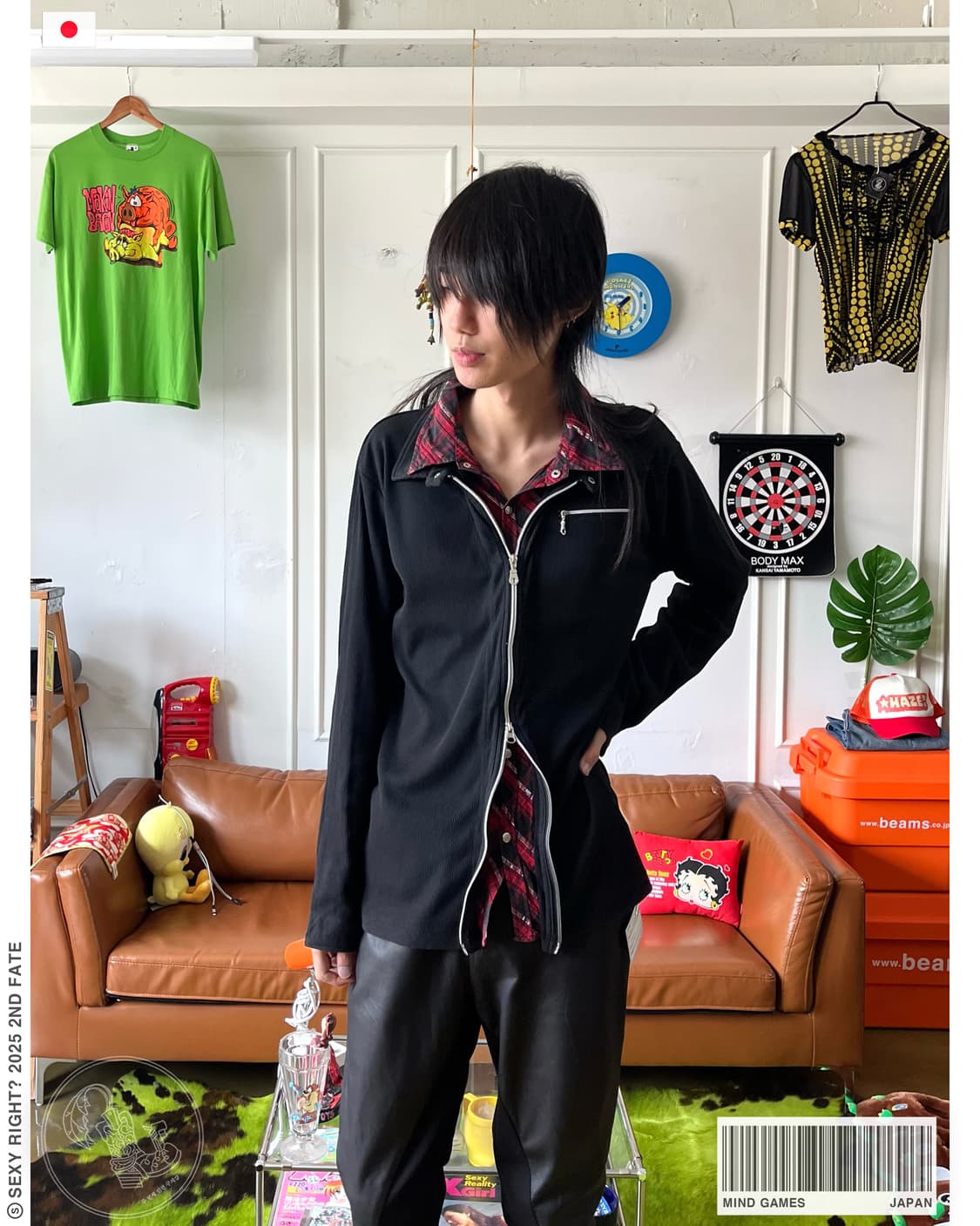 90-00s Mind Games Golgi Knit Zip-up 상품이미지1