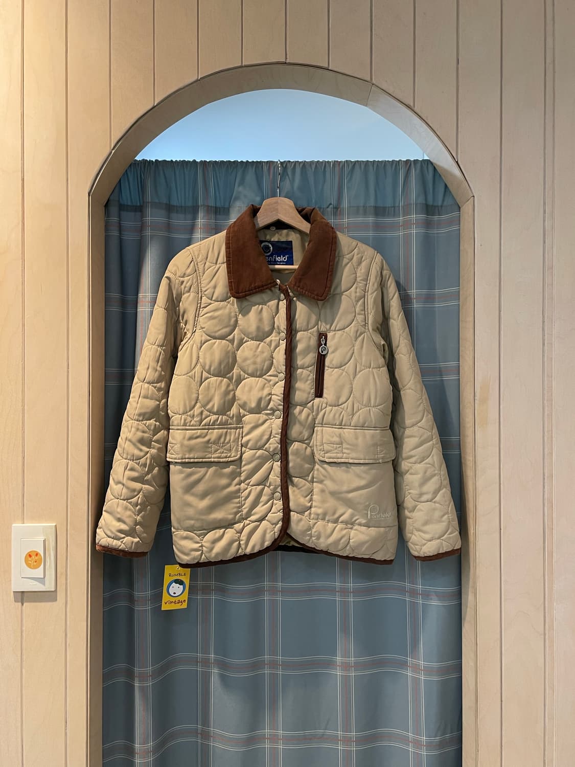 일본빈티지 펜필드 도트퀼팅자켓  상품이미지1
