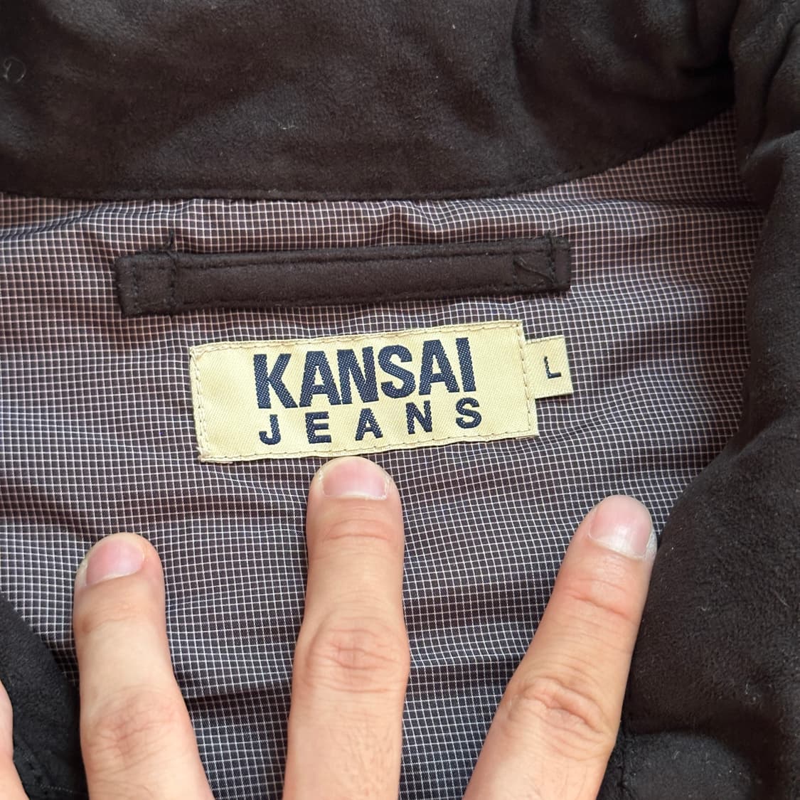 Kansai jeans fake swede padded vest 상품이미지8