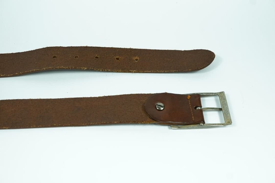 아메카지 무드 유니크 스트라이프 패턴 통가죽 벨트 상품이미지6