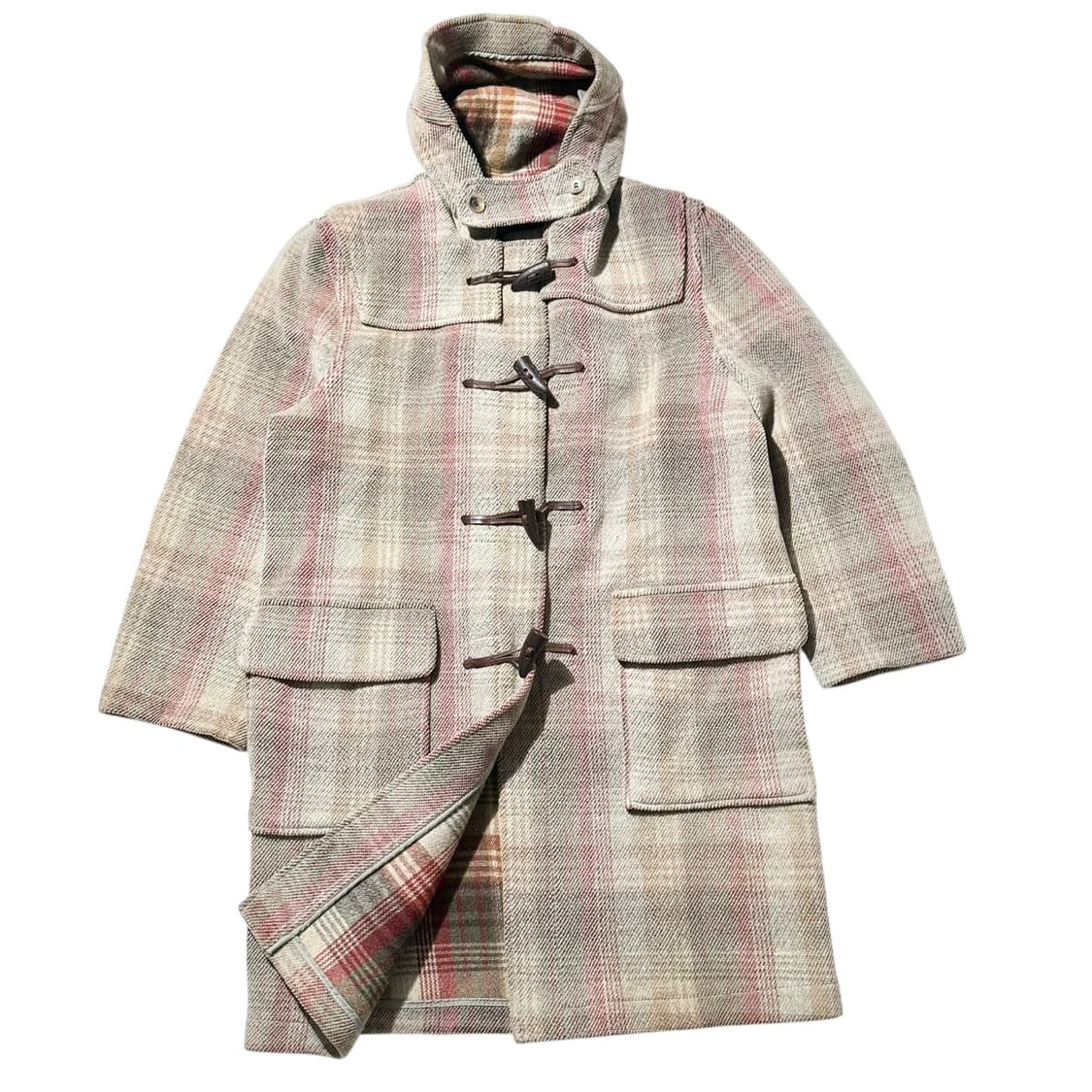 글로버올 울 체크 더플 코트 상품이미지1