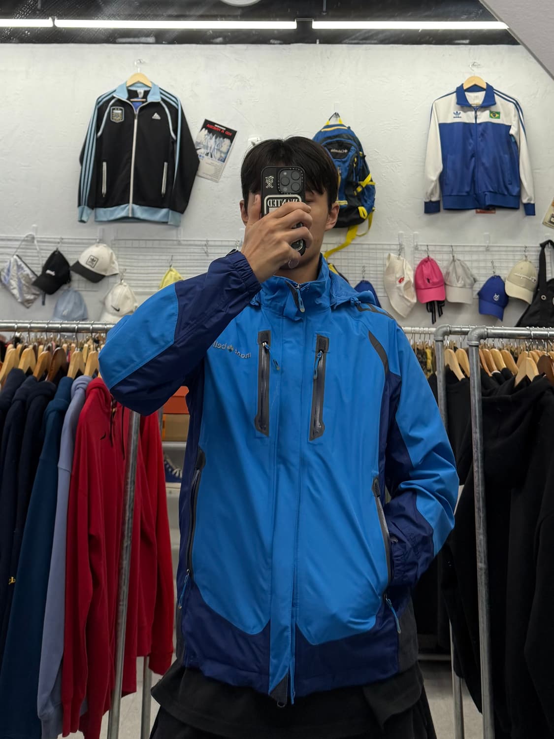 몽벨 고어텍스 나일론 블루 바람막이 자켓 M 상품이미지1