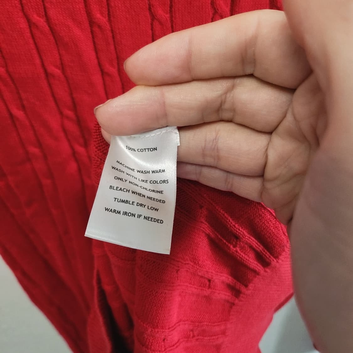 [L] 폴로 랄프로렌 레드 니트 롱 원피스 상품이미지4