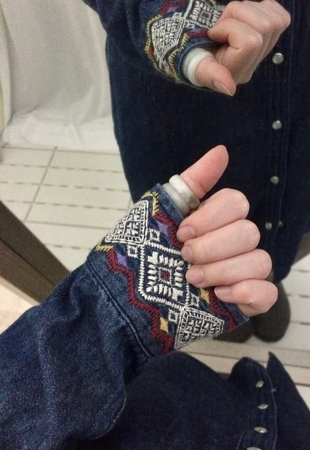 TITICACA'- needlework denim one-piece 상품이미지3