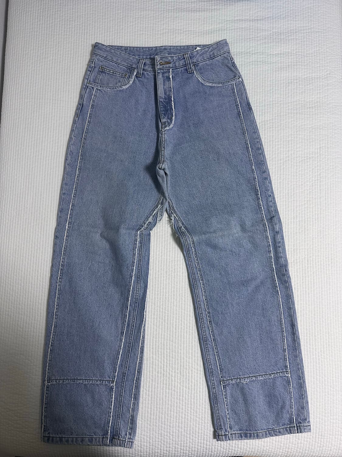 쿠어 컷오프 와이드 데님  상품이미지1