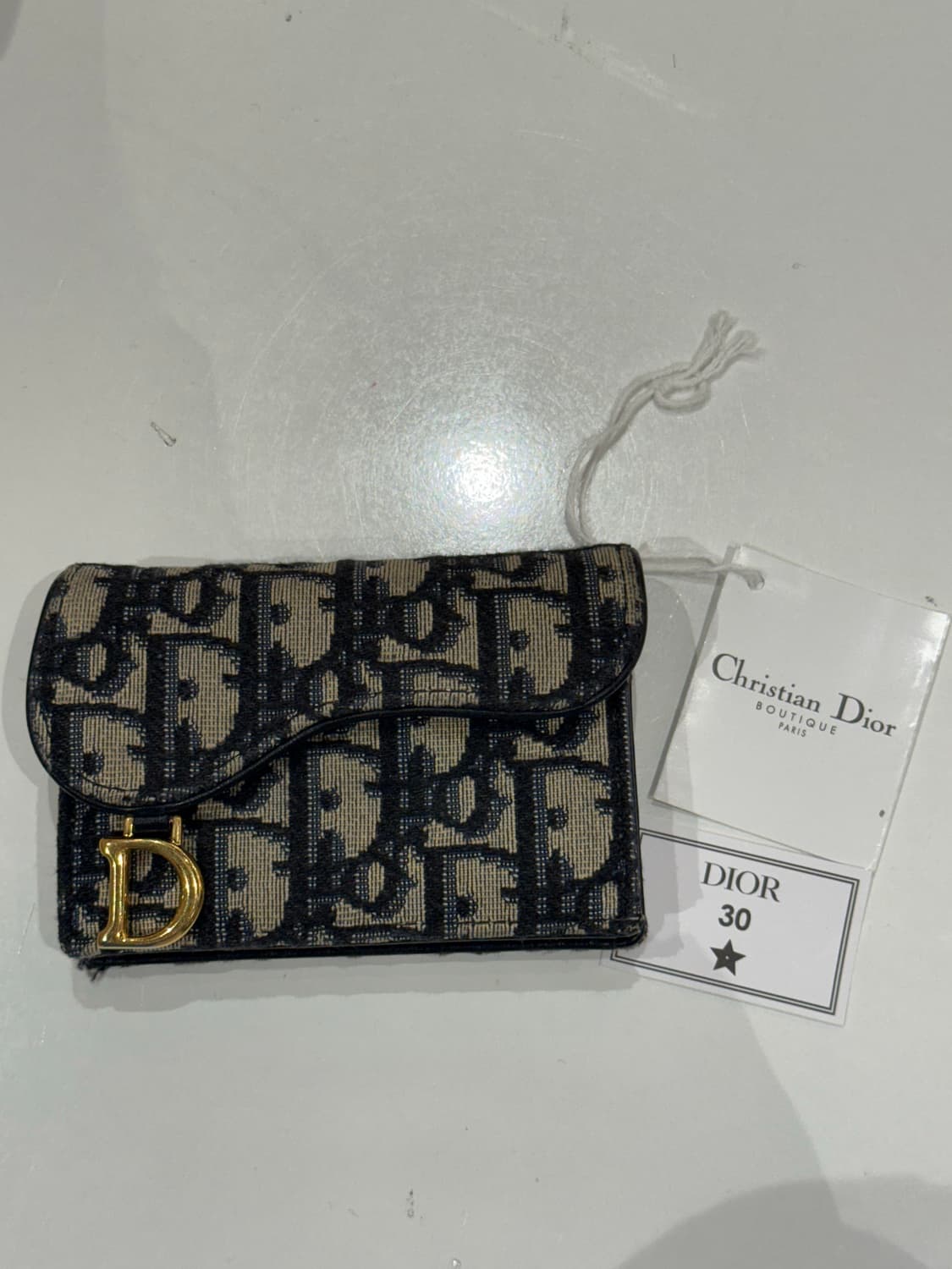 디올 오블리크 새들 플랩 카드지갑 상품이미지1