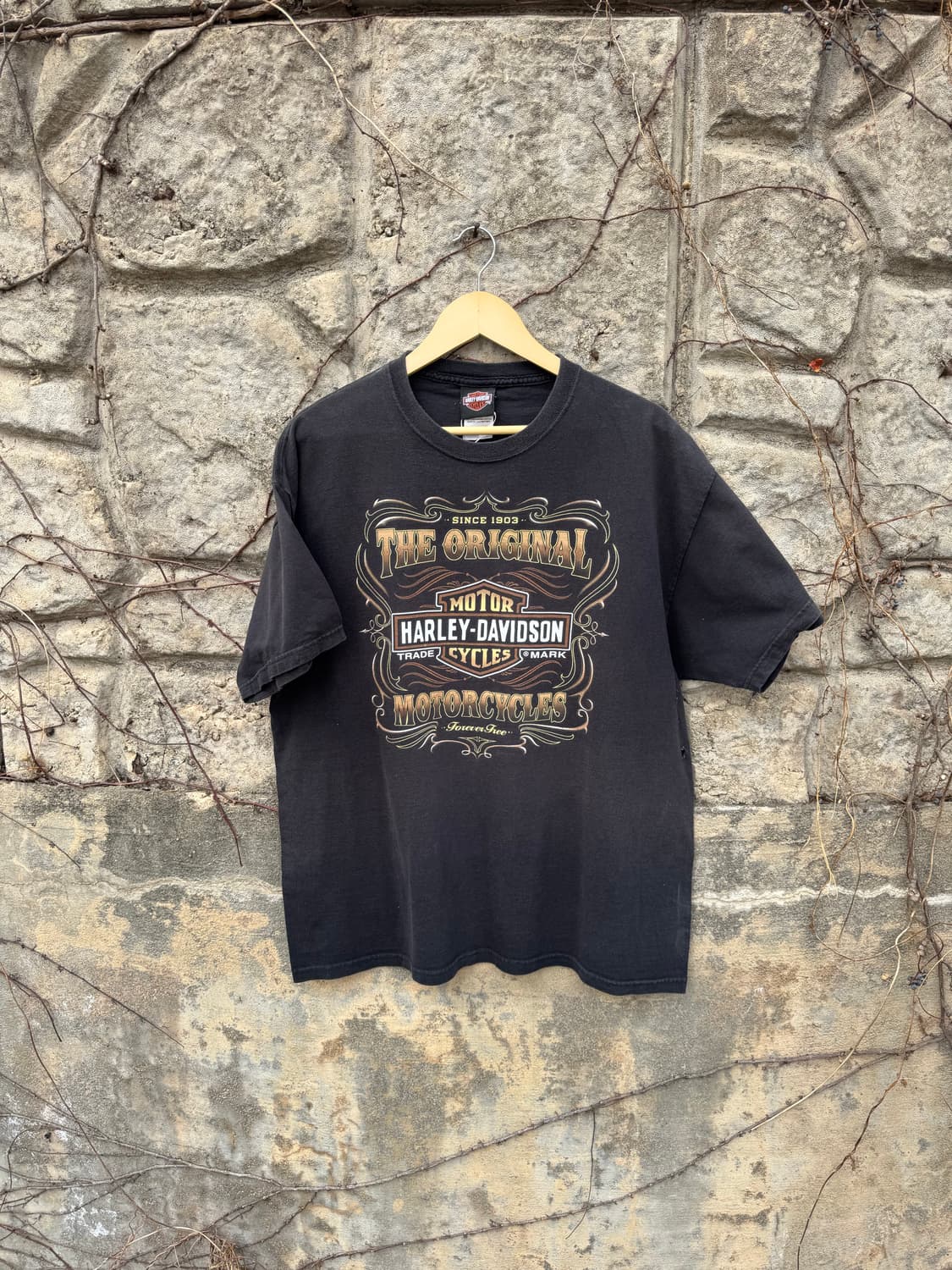 할리데이비슨 빈티지 2010 usa 프린팅 데미지 반팔 티셔츠 상품이미지1