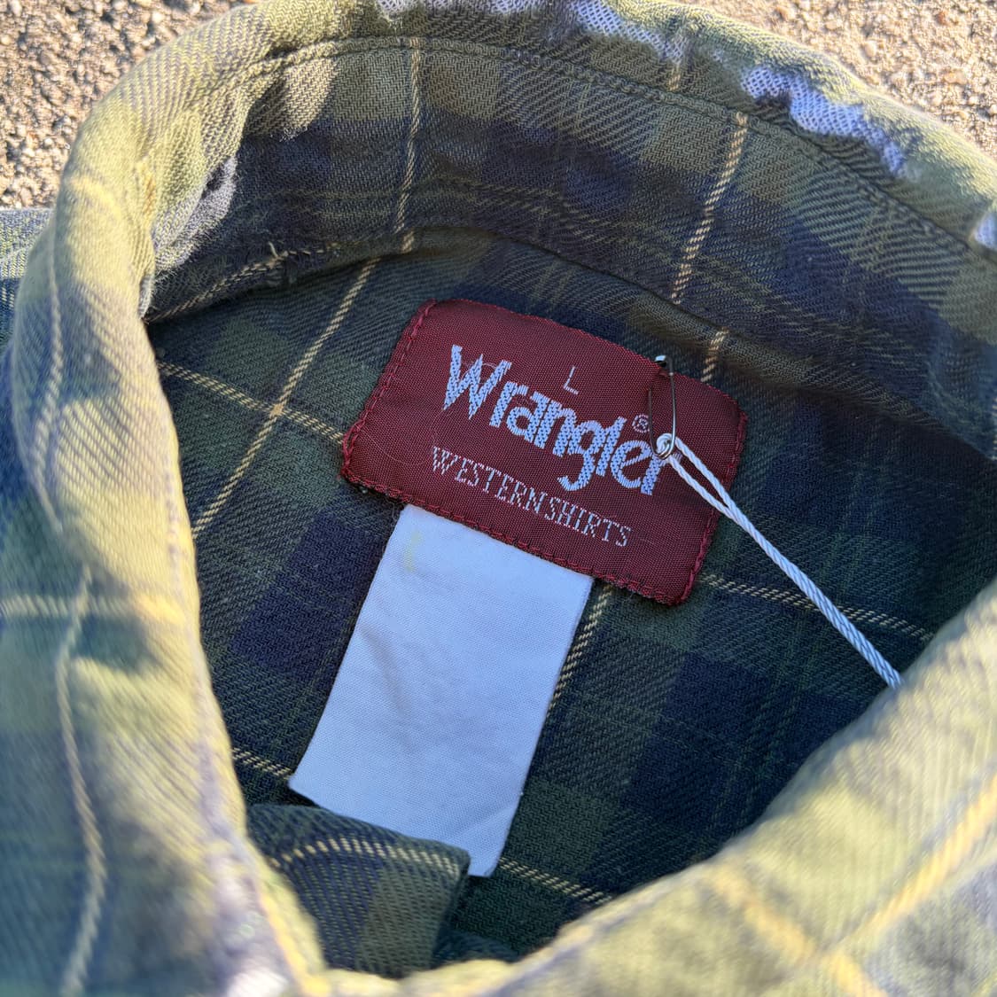 90s USA 랭글러 빈티지 웨스턴 체크 셔츠 L 상품이미지5