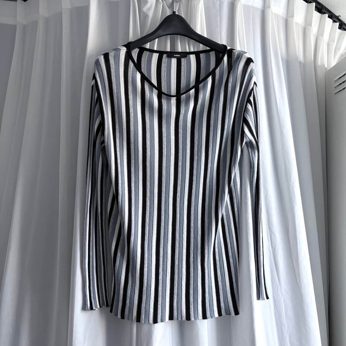 Diesel Stripe Ribbed Long Sleeve Top 상품이미지1