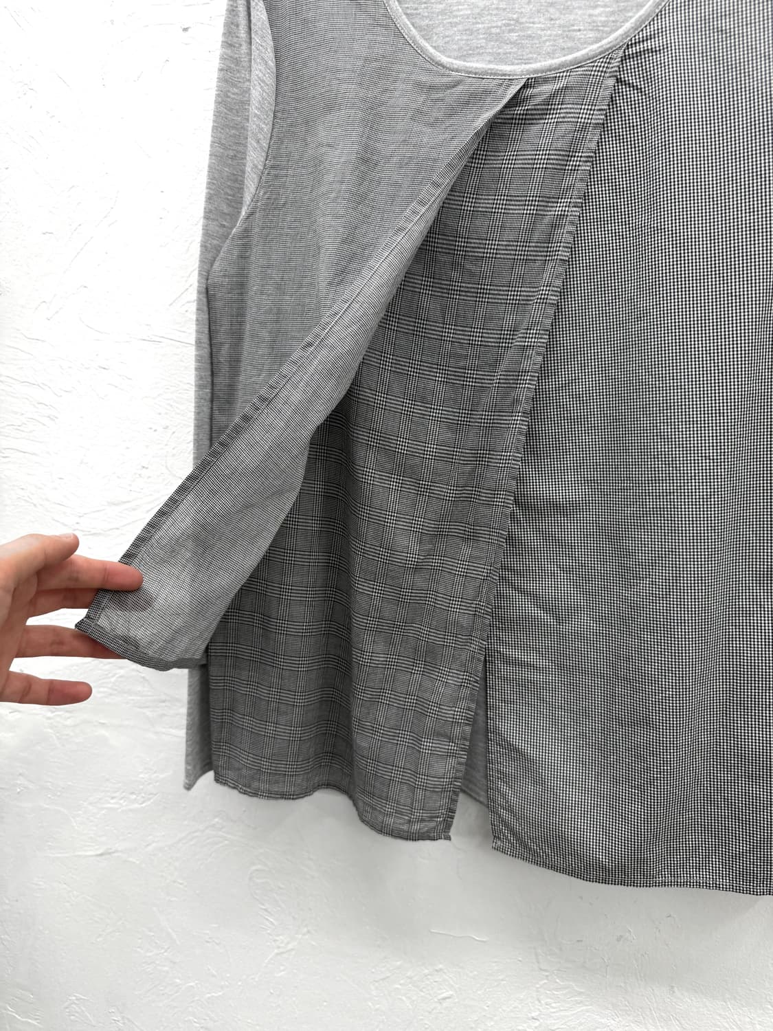 atsuro tayama 체크 레이어드 롱슬리브 상품이미지3