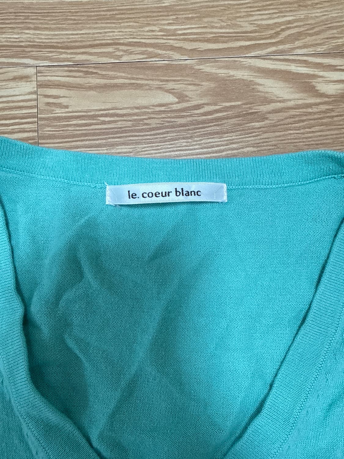 빈티지 민트 7부 가디건 상품이미지3