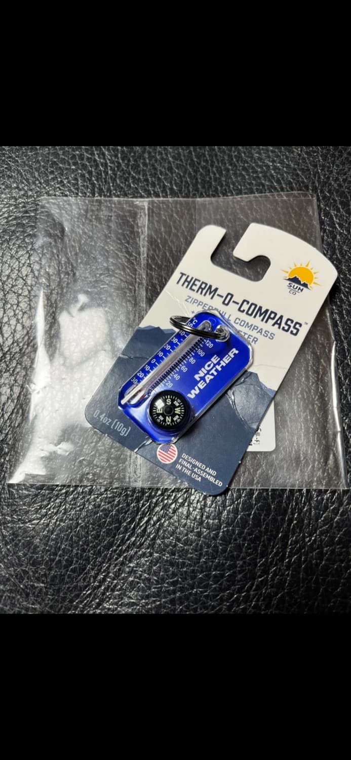 [단순개봉/미사용]나이스웨더 온도계 나침반 키링 블루 상품이미지2