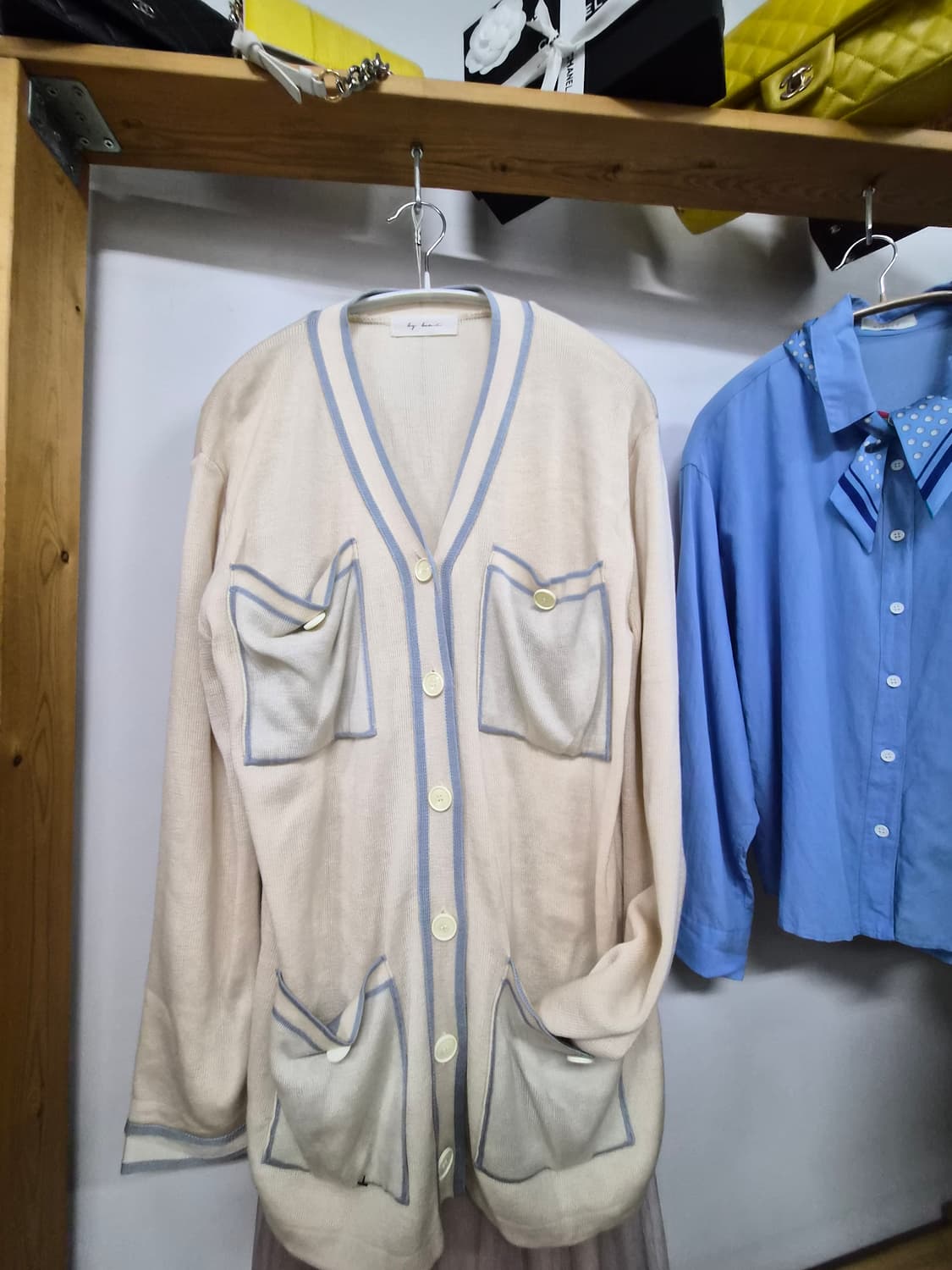 입체 빅포켓 롱 가디건 상품이미지1