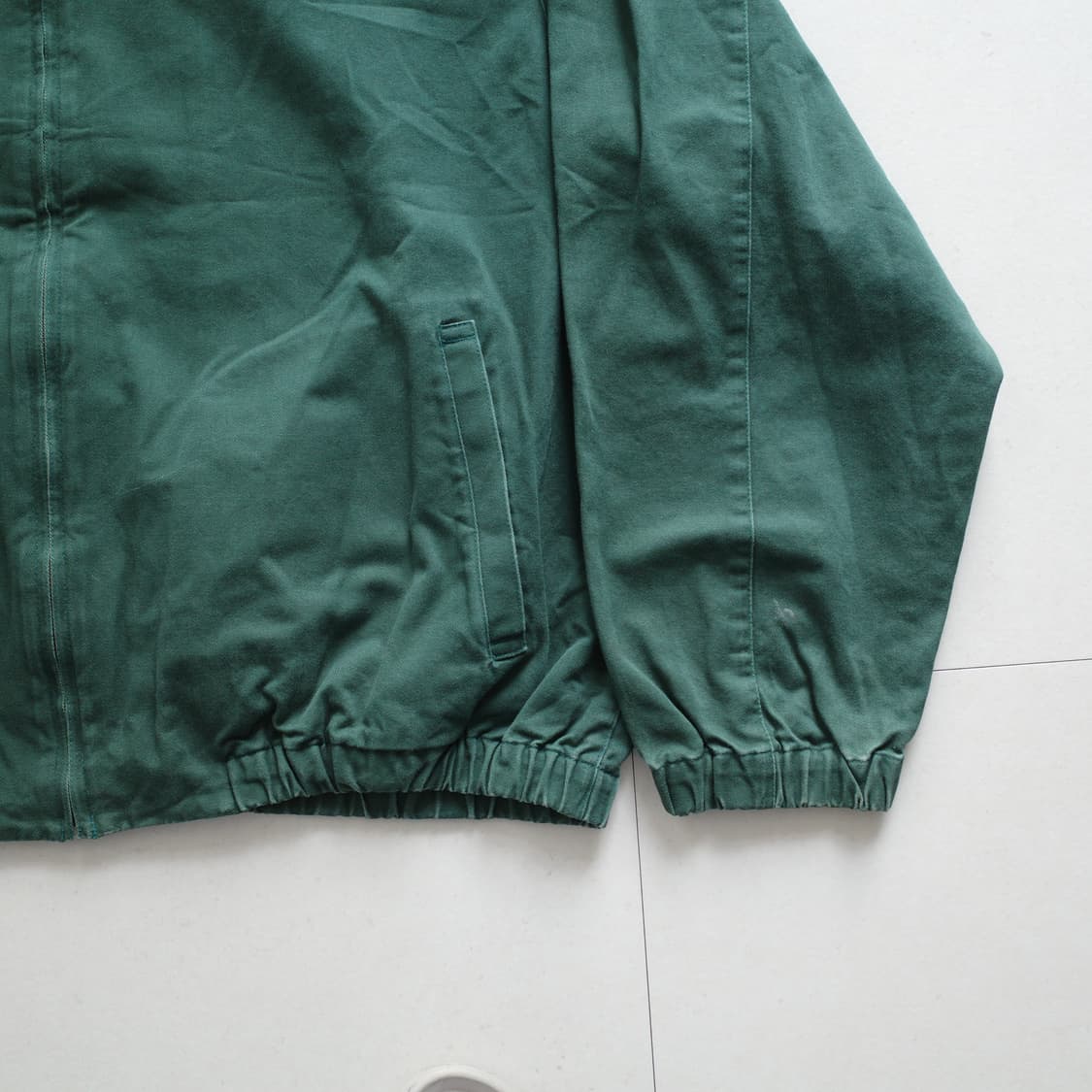 90s 랜즈엔드 빈티지 헤링턴 봄버 워크 자켓 XL (그린) 상품이미지3