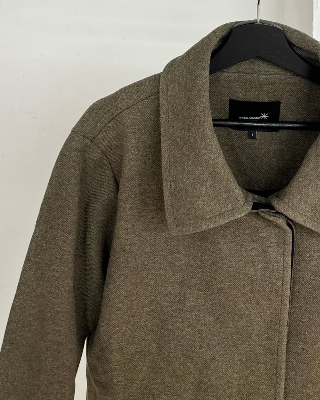 이자벨마랑 카키 오버 히든버튼 울 코트  상품이미지3
