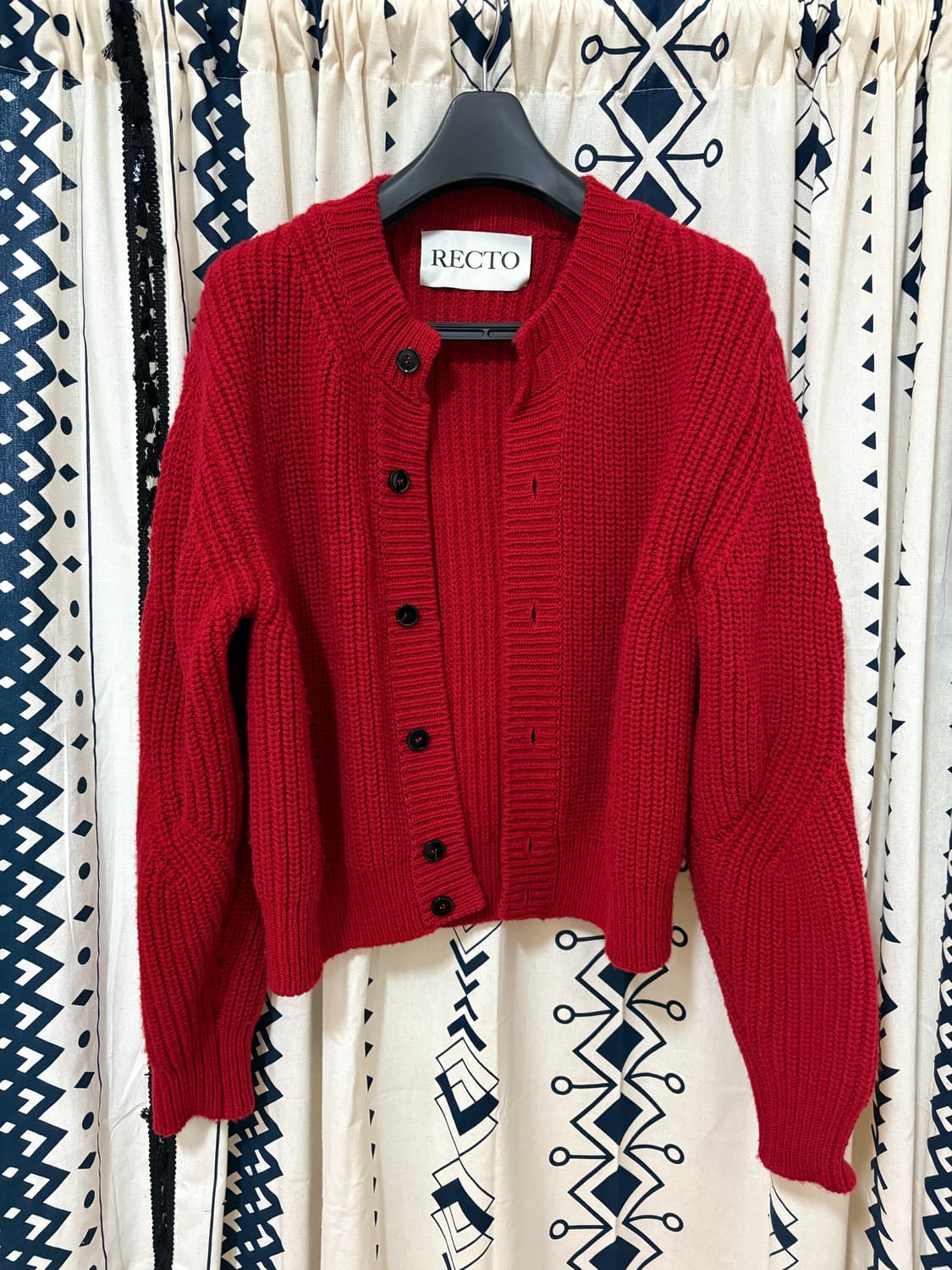 렉토 / 청키 울 크롭 니트 가디건 상품이미지5