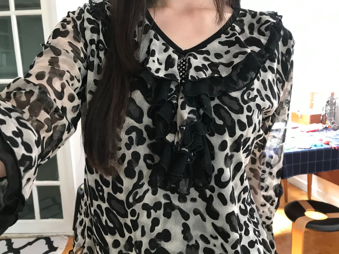 vintage pattern mash top 상품이미지1
