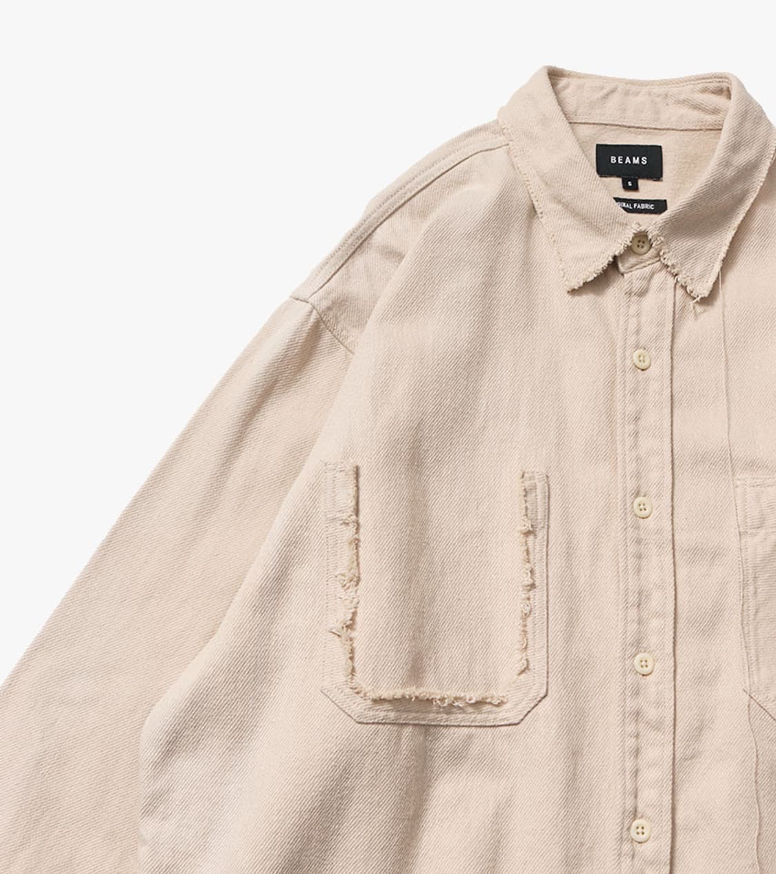 BEAMS - CUT OFF EASY SHIRT 상품이미지3