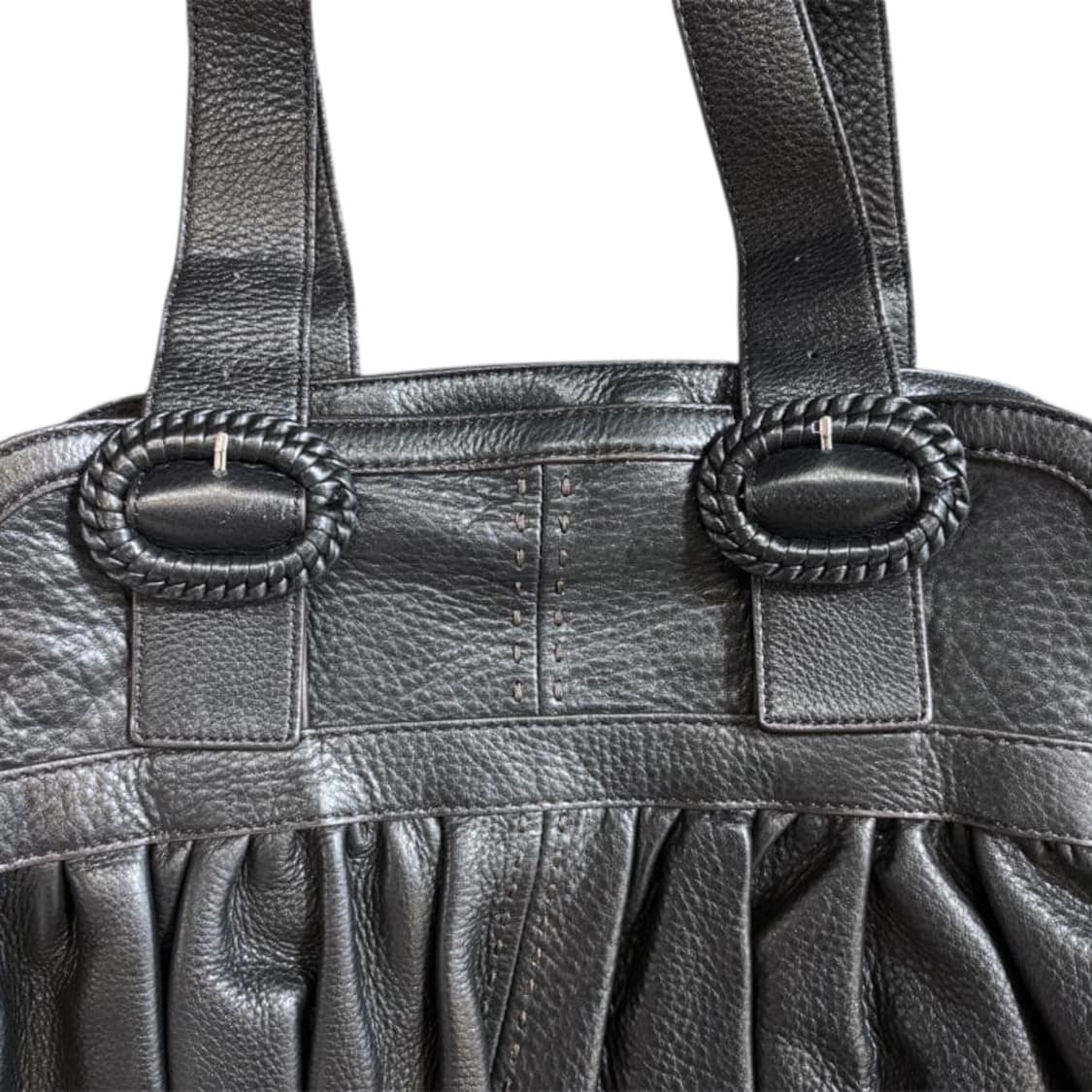 콜한 소가죽 셔링 토트백 요지 꼼데가르송 재패니즈 스타일 추구 상품이미지3